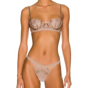 NWT Thistle & Spire Metallic Lingerie Set